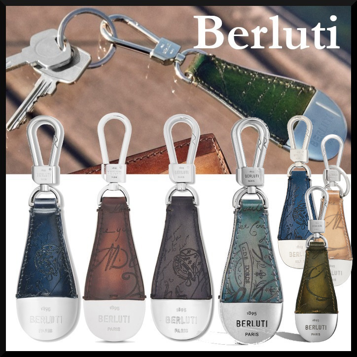 BERLUTI 【超希少】両面スタンプ入り シューホーン キーリング BERLUTI