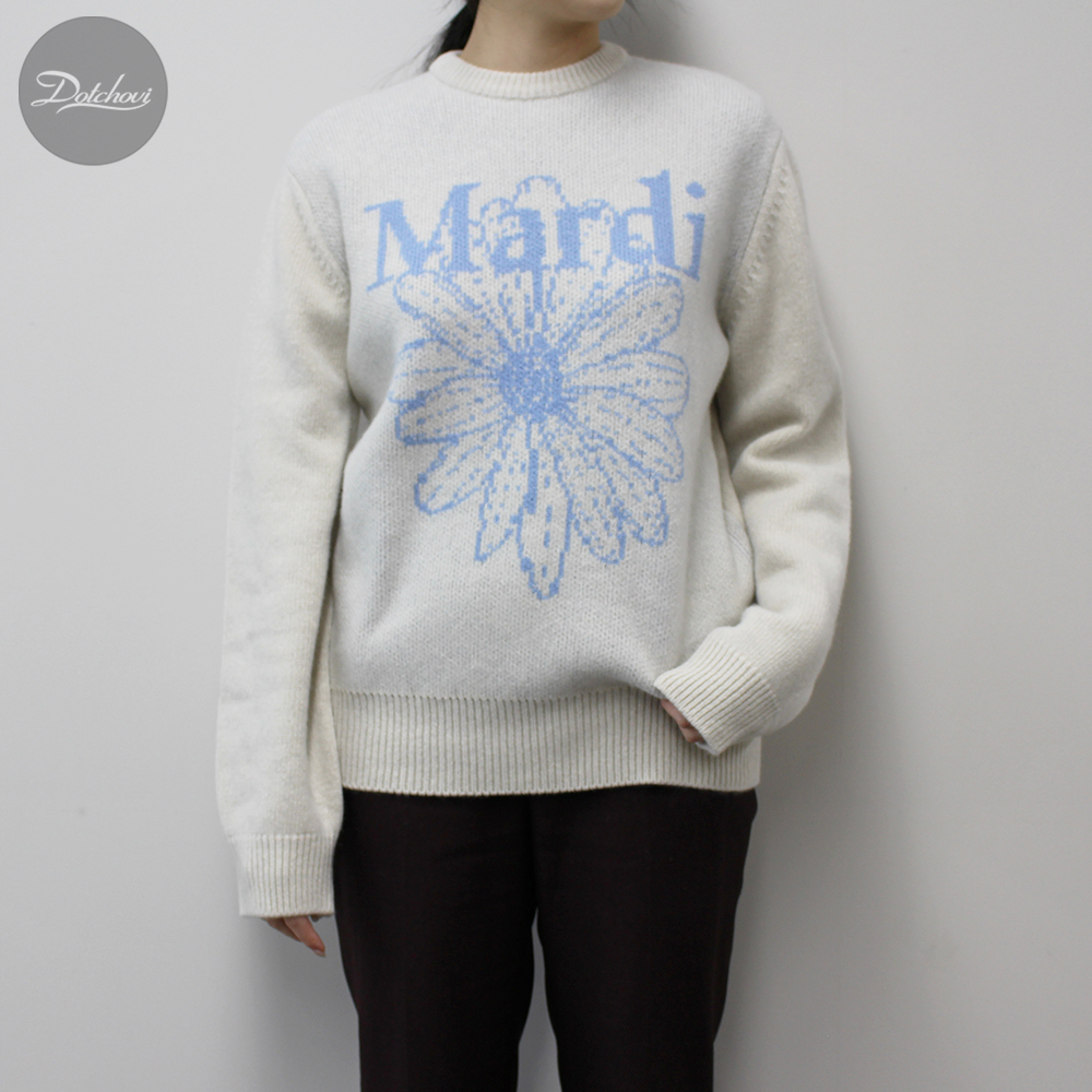 MARDI MERCREDI CASHMERE BLENDED PULLOVER FLOWERMARDI MU5473 (Mardi