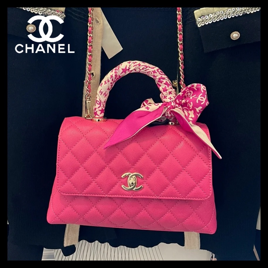入手困難☆永遠の憧れ♪】シャネル ココハンドル 24cm ピンク (CHANEL