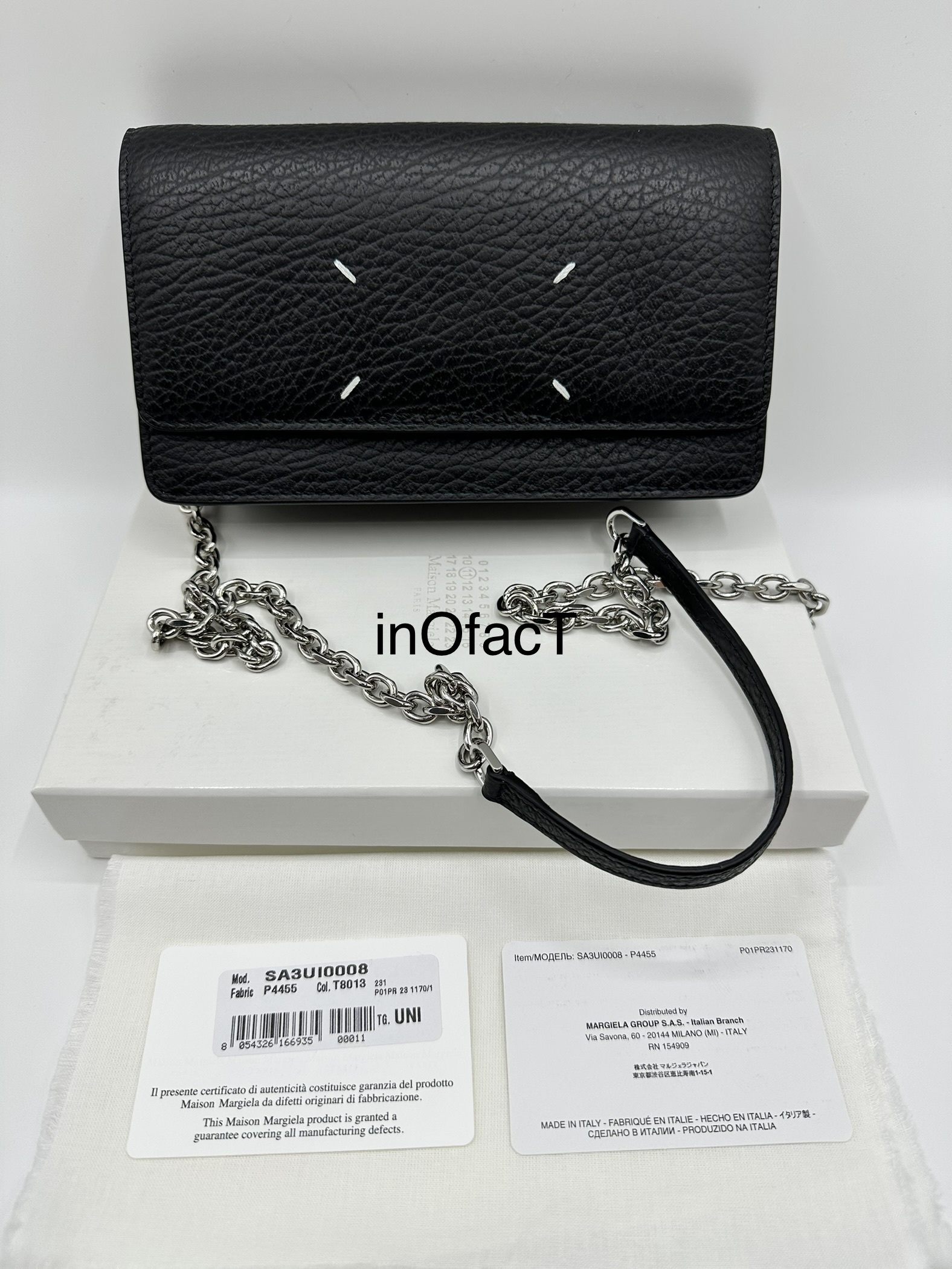 新品正規品 メゾンマルジェラ チェーンウォレット ショルダー (Maison