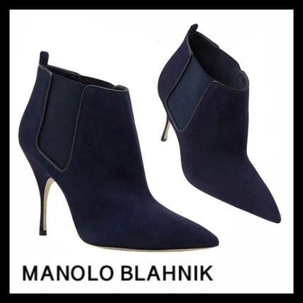 スエード ネイビー（紺）系 Manolo Blahnik(マノロブラニク) ブーツ