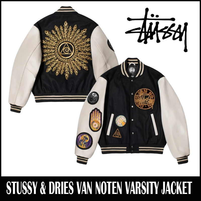 送料関税込☆STUSSY & DRIES VAN NOTEN VARSITY JACKET☆超人気