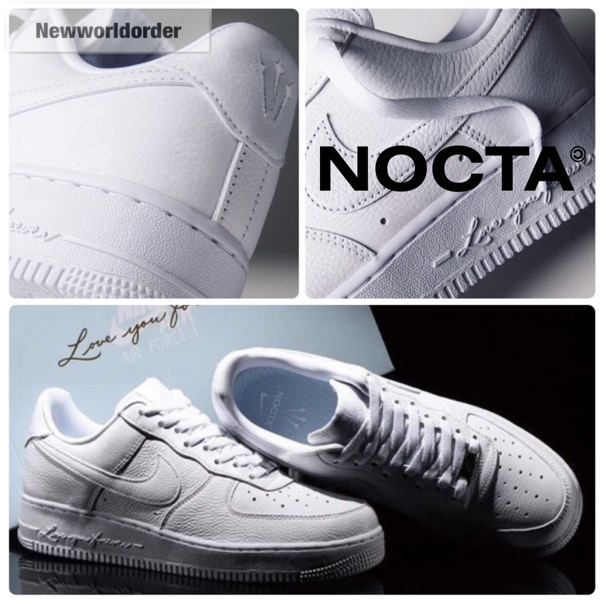 レタリングロゴが素敵 Nike×Drake Wネーム NOCTA エアフォース1 (Nike