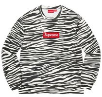 L【国内在庫あり】 SUPREME 22FW BOX LOGO CREWNECK ZEBRA (Supreme