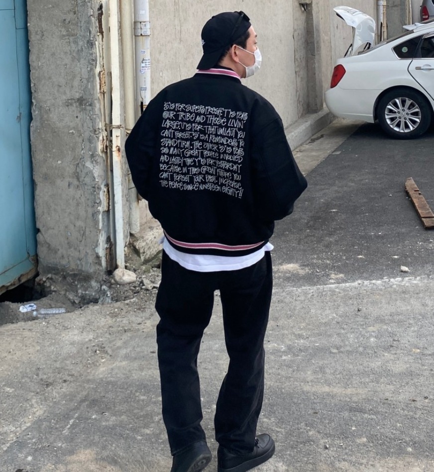 ☆送料・関税込☆Stussy☆S Talk Melton Varsity Jacket Black