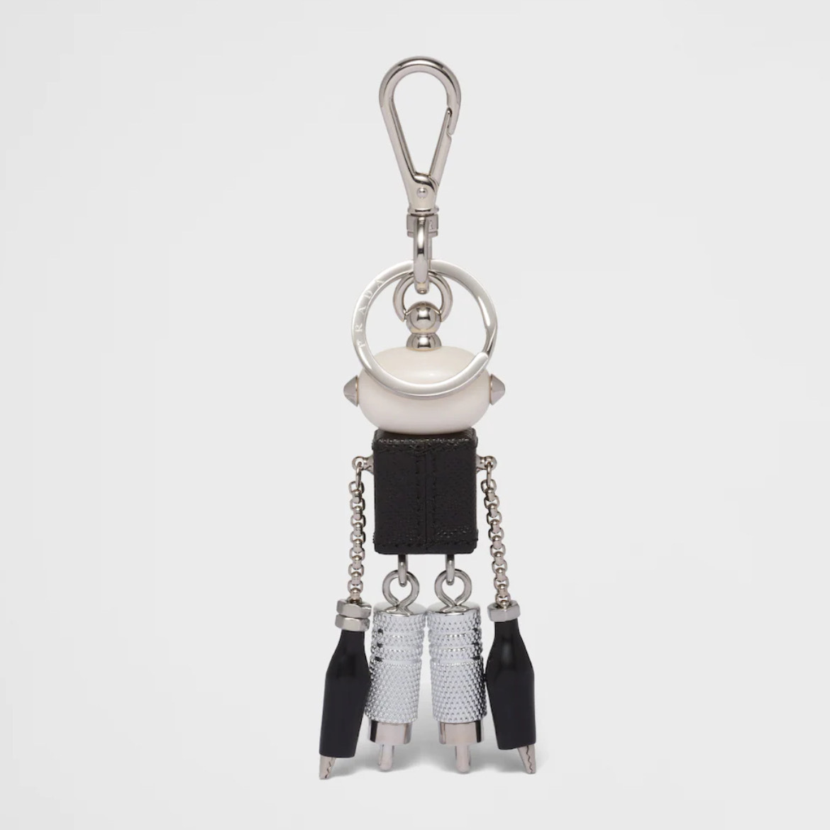 大人気ギフト PRADA◇サフィアーノレザー ロボットキーホルダー (PRADA