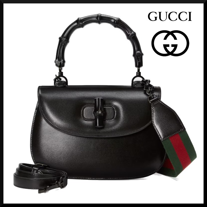 23新作 グッチ バンブー1947 ミディアム トップ ハンドル バッグ