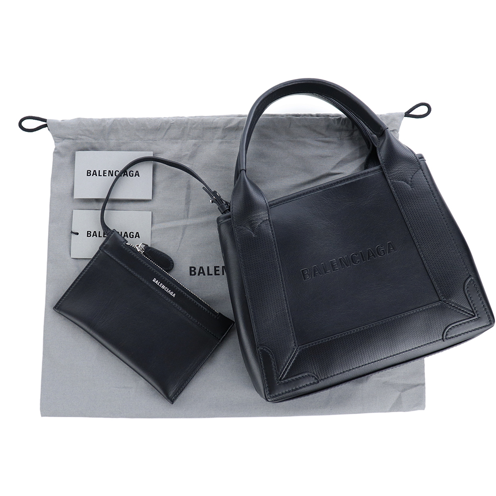 バレンシアガ トートバッグ ネイビーカバ XS レザー バッグ 人気