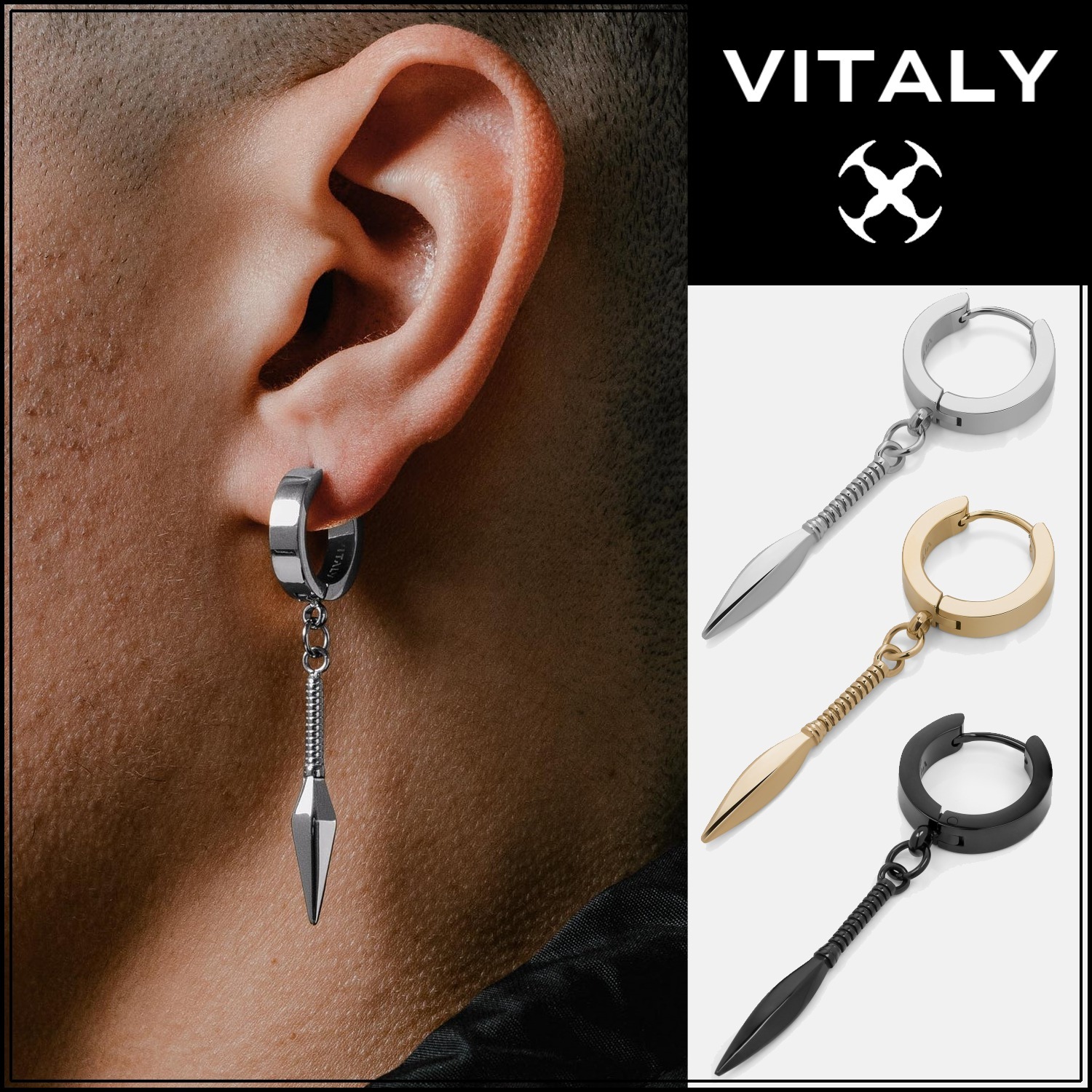 VITALY ◇ TENSHO クナイピアス 3色 ユニセックス 送関税無料 (Vitaly