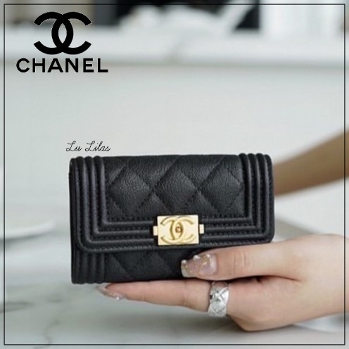 コンパクト☆【CHANEL】BOY CHANEL フラップ カードケース (CHANEL