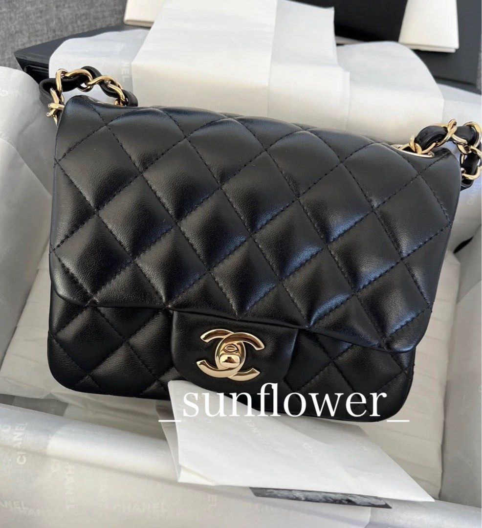 シャネル ミニマトラッセ フラップバッグ 17cm ブラック (CHANEL