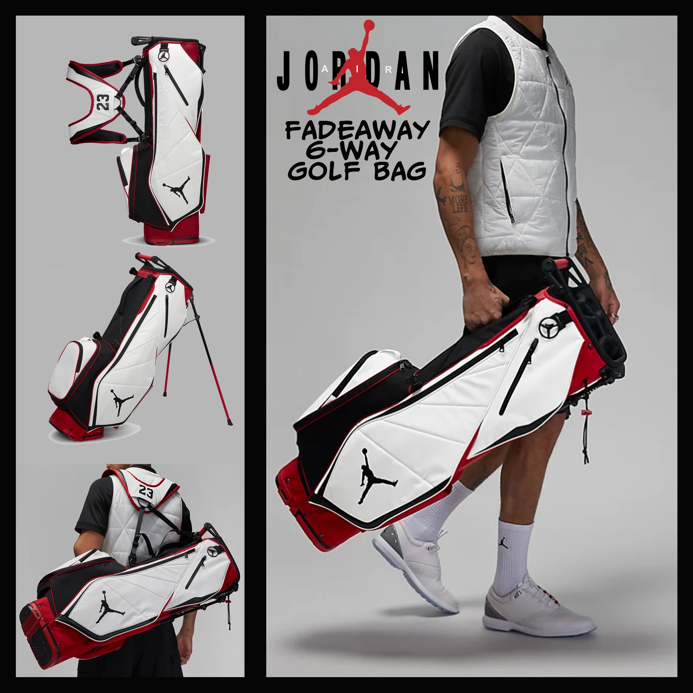 ナイキ新作！【ジョーダン】Fadeaway 6-Way ゴルフバッグ (Nike