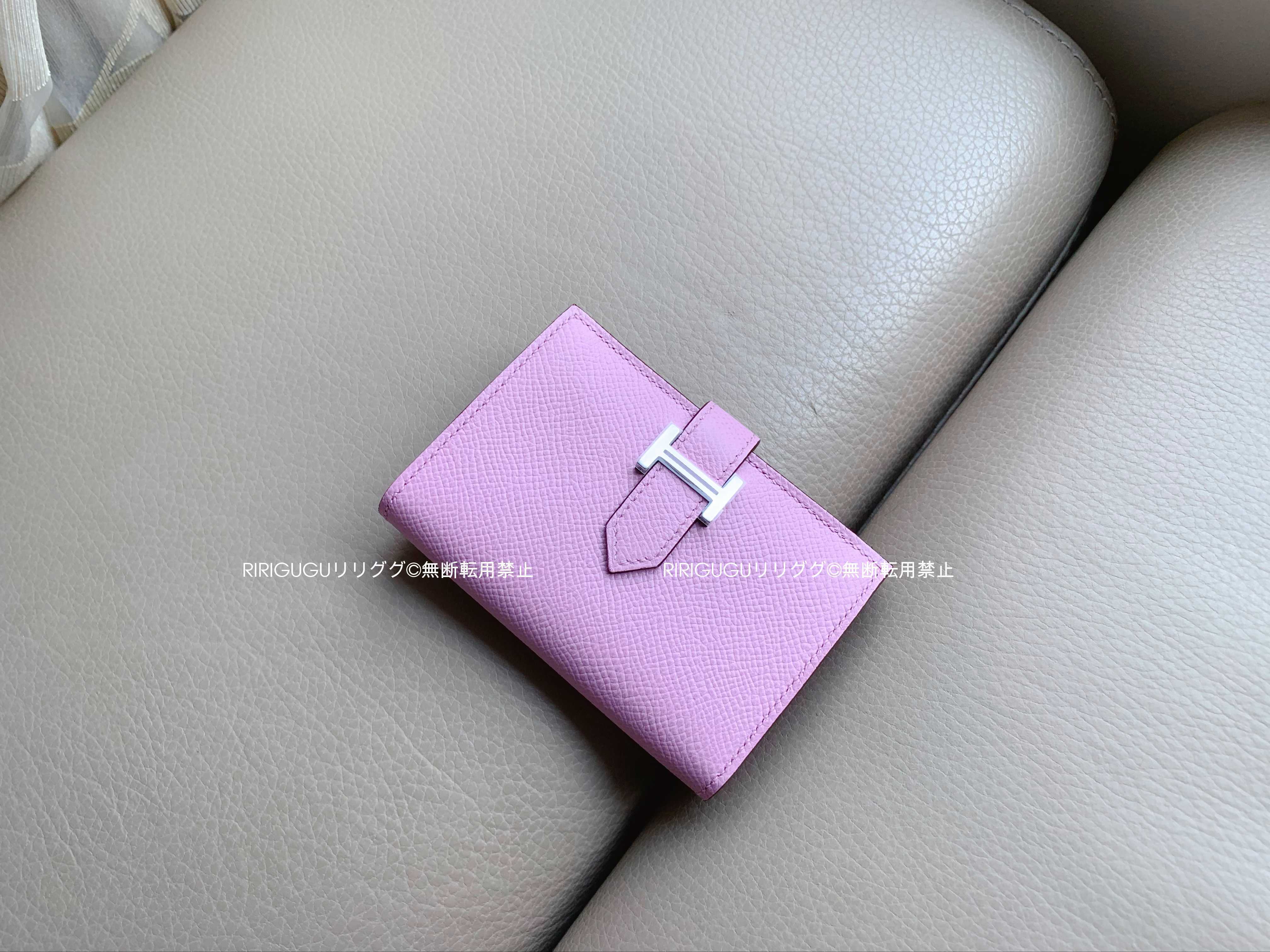 エルメス)ベアン○カードケース○モーヴシルヴェスト (HERMES/カード