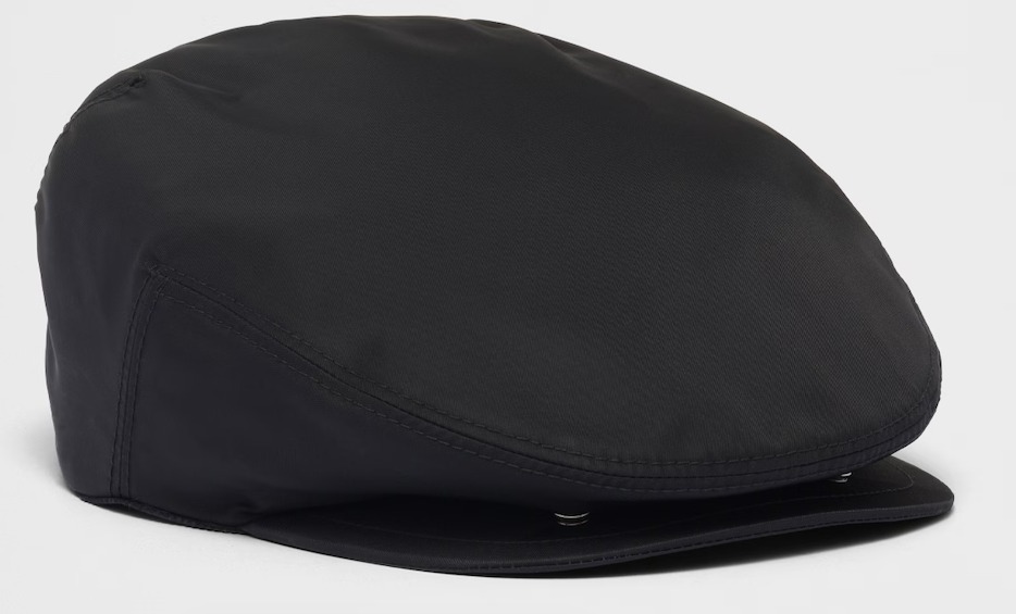 PRADA*エナメルメタル ロゴ リナイロンハット ハンチング 帽子 (PRADA