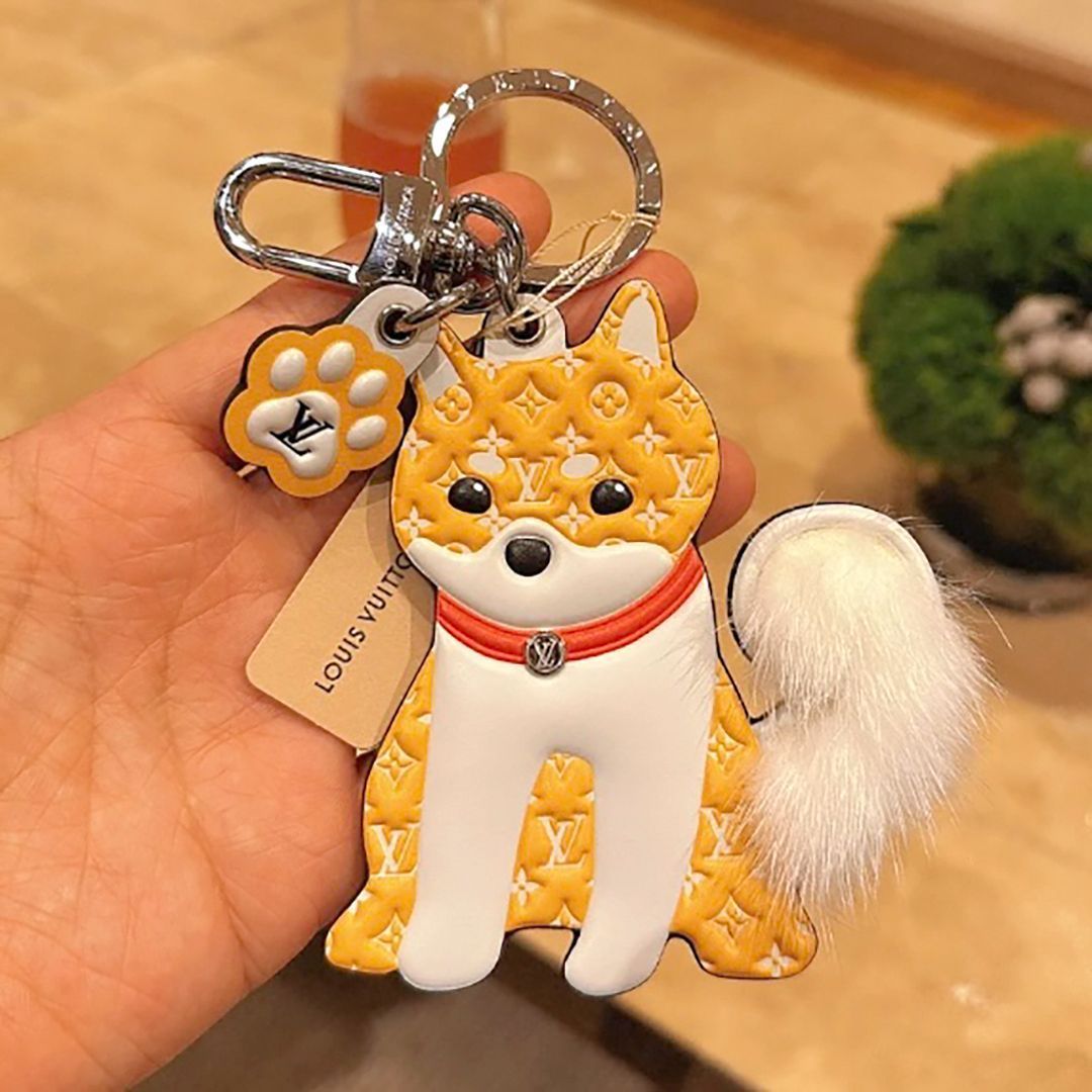 Louis Vuittonポルト クレ・LV シバ キーホルダー 犬 モノグラム