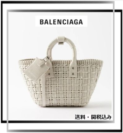 XS ホワイト（白）系 BALENCIAGA(バレンシアガ) かごバッグ(レディース