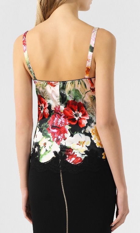 Dolce&Gabbana】レース キャミソール 花柄 マルチカラー (Dolce
