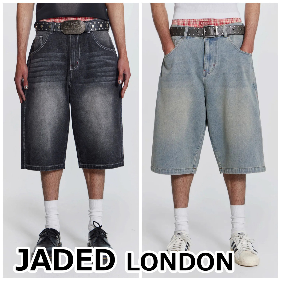 新色☆Jaded☆JUMBO デニムショートパンツ【英国発】2色 (JADED LONDON