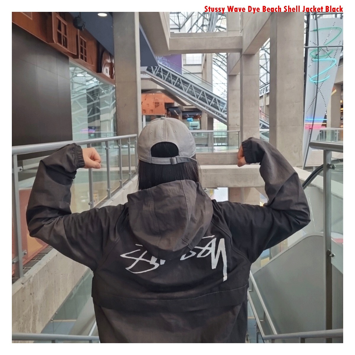 大人気!!!!☆ Stussy Wave Dye Beach Shell Jacket Black (STUSSY