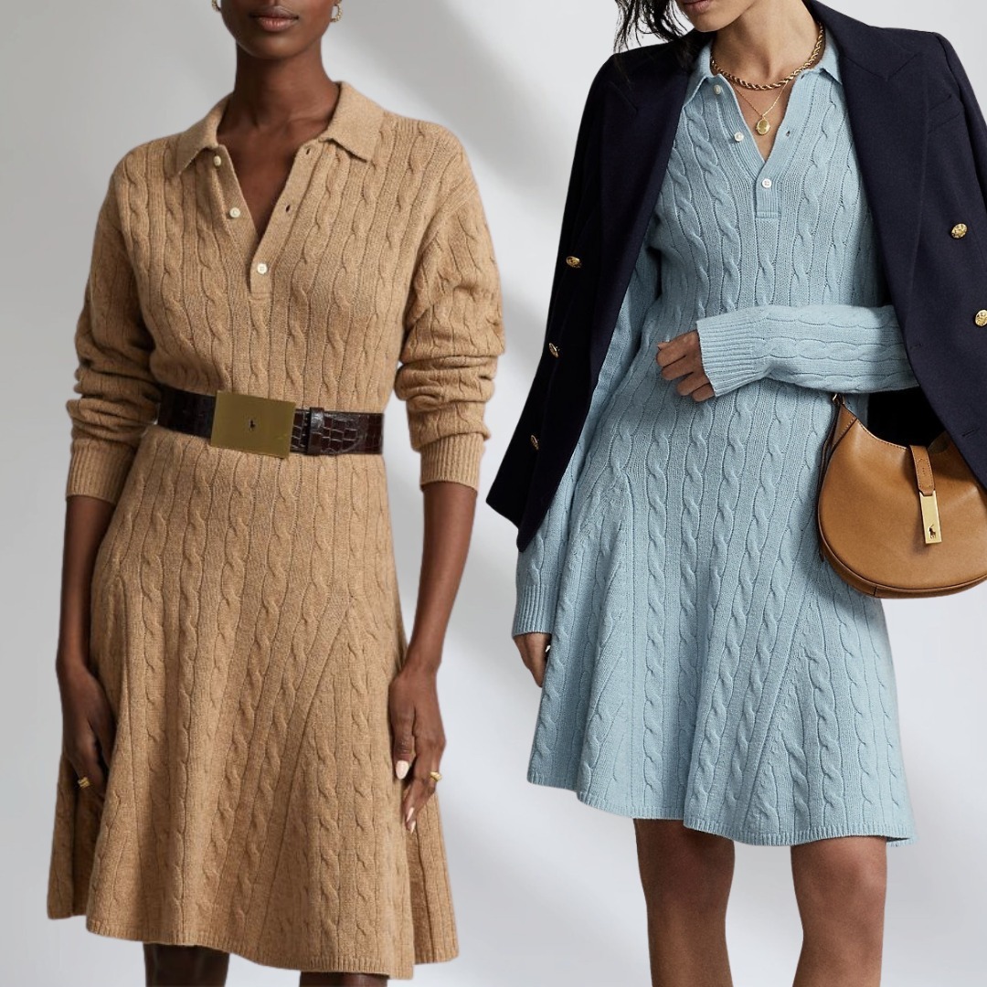 ポロラルフローレン】ニット セータードレス ウール&カシミア (POLO