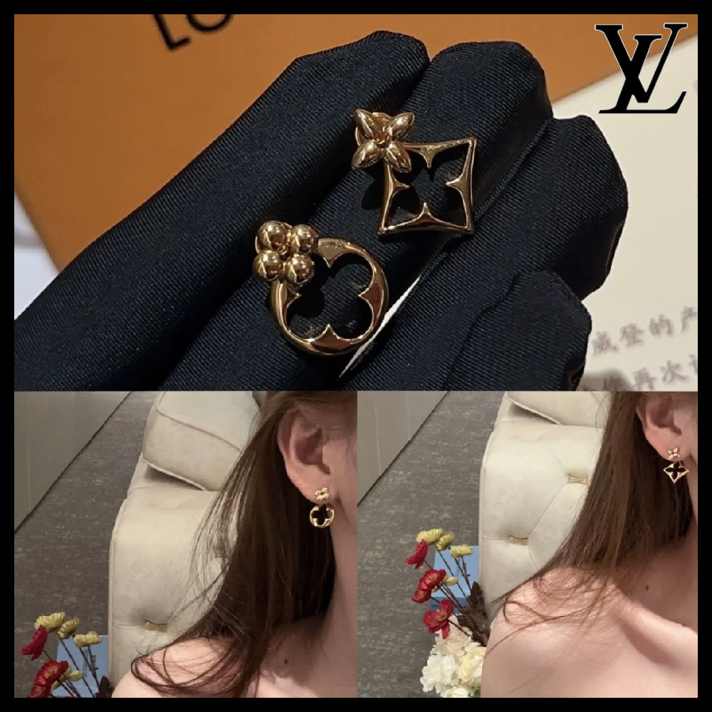 大人気♪】Louis Vuitton☆ピアス・ピュス LV フラワーグラム (Louis