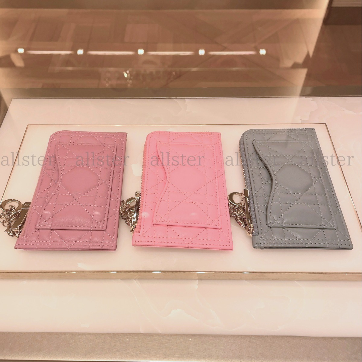 DIOR】レディーディオール LADY DIOR ジップ カードホルダー (Dior