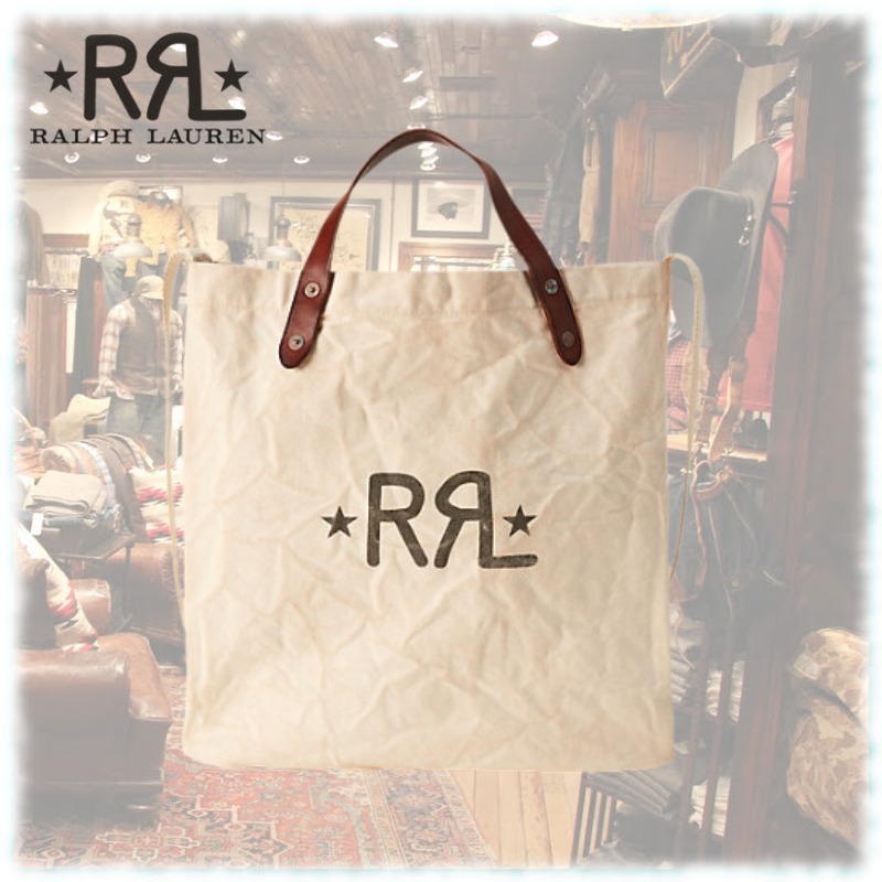 希少☆ RRL(ダブルアールエル) RRロゴ キャンバス トートバッグ (RRL