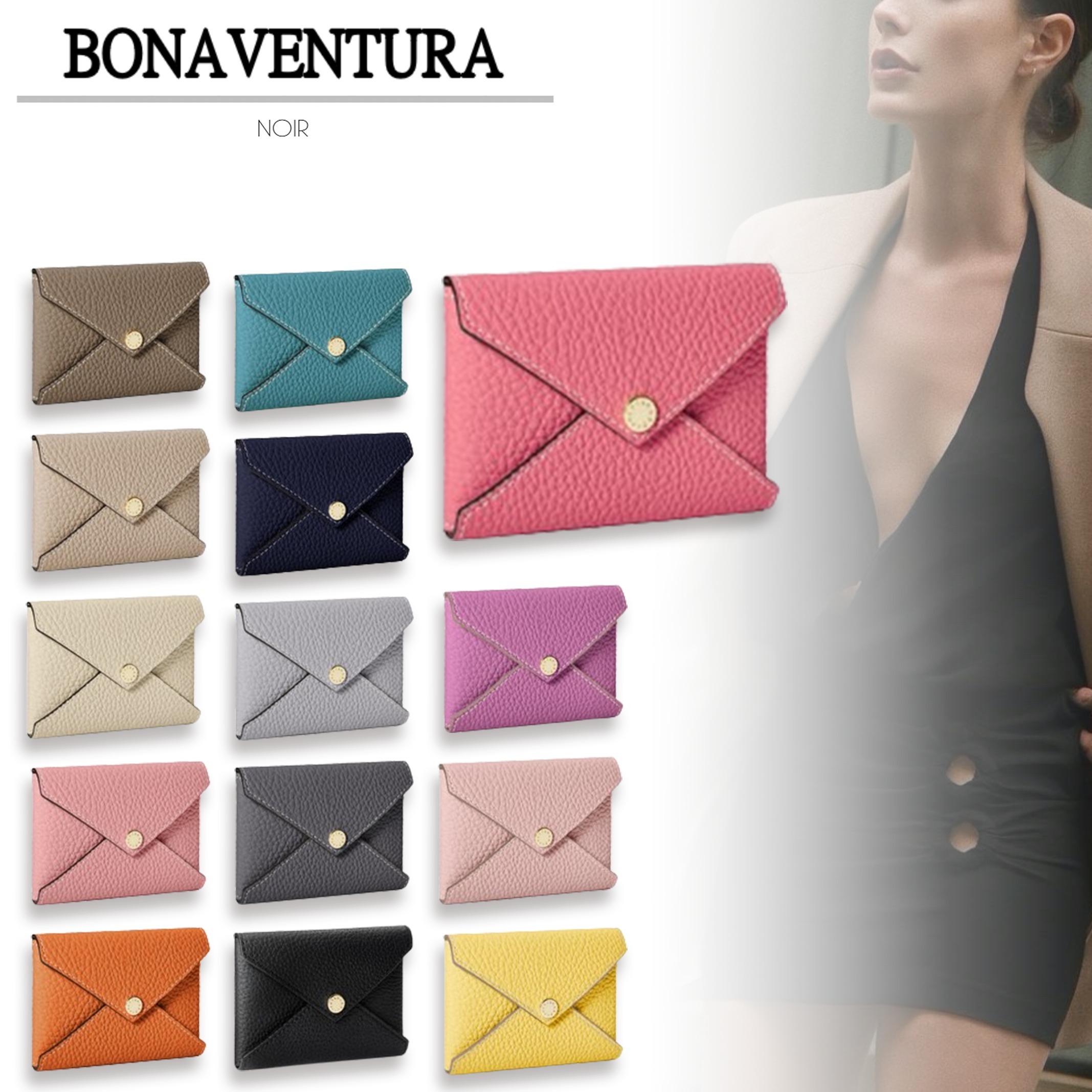 BONAVENTURA】エンベロープ カードケース シュリンクレザー