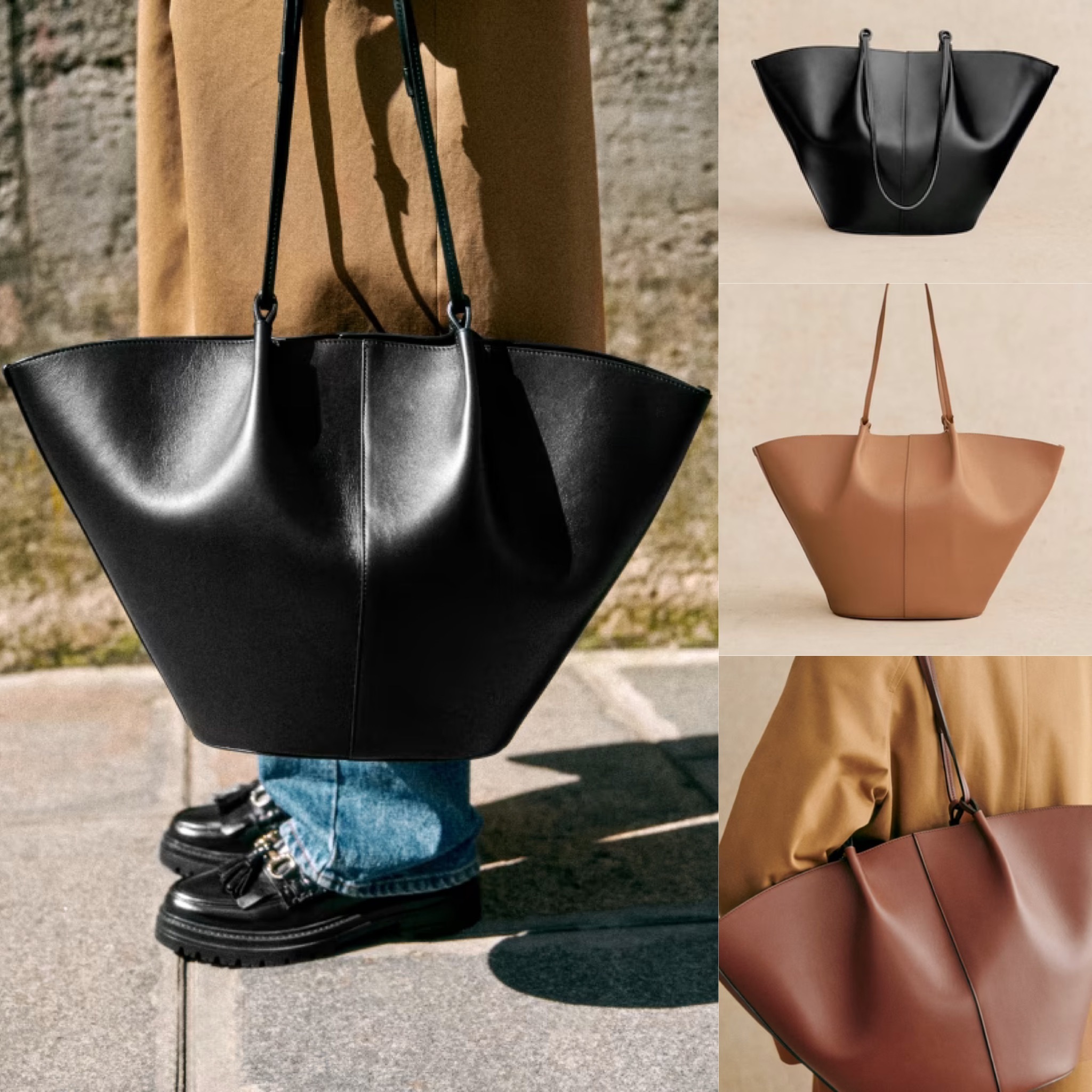 フランス発☆セザンヌ☆素敵な レザー ショルダー トート バック