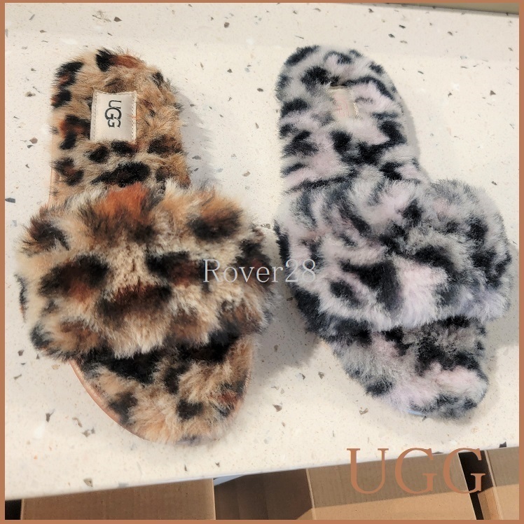 セール【UGG】ヒョウ柄 ファー スライド☆ サラっと履きこなして (UGG