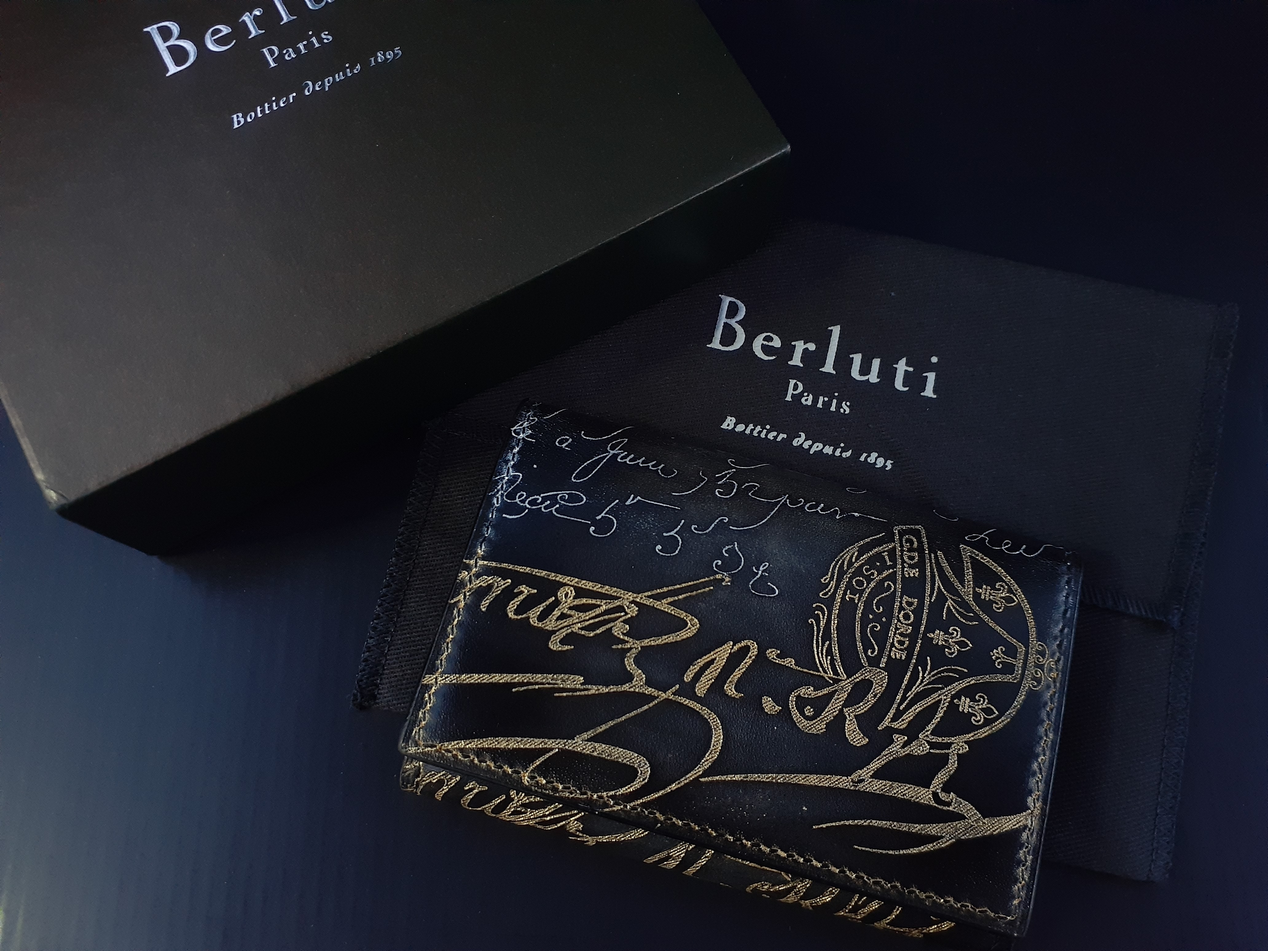 関税込スタンプx金銀Wパティーヌ希少品!! ベルルッティ IMBUIA