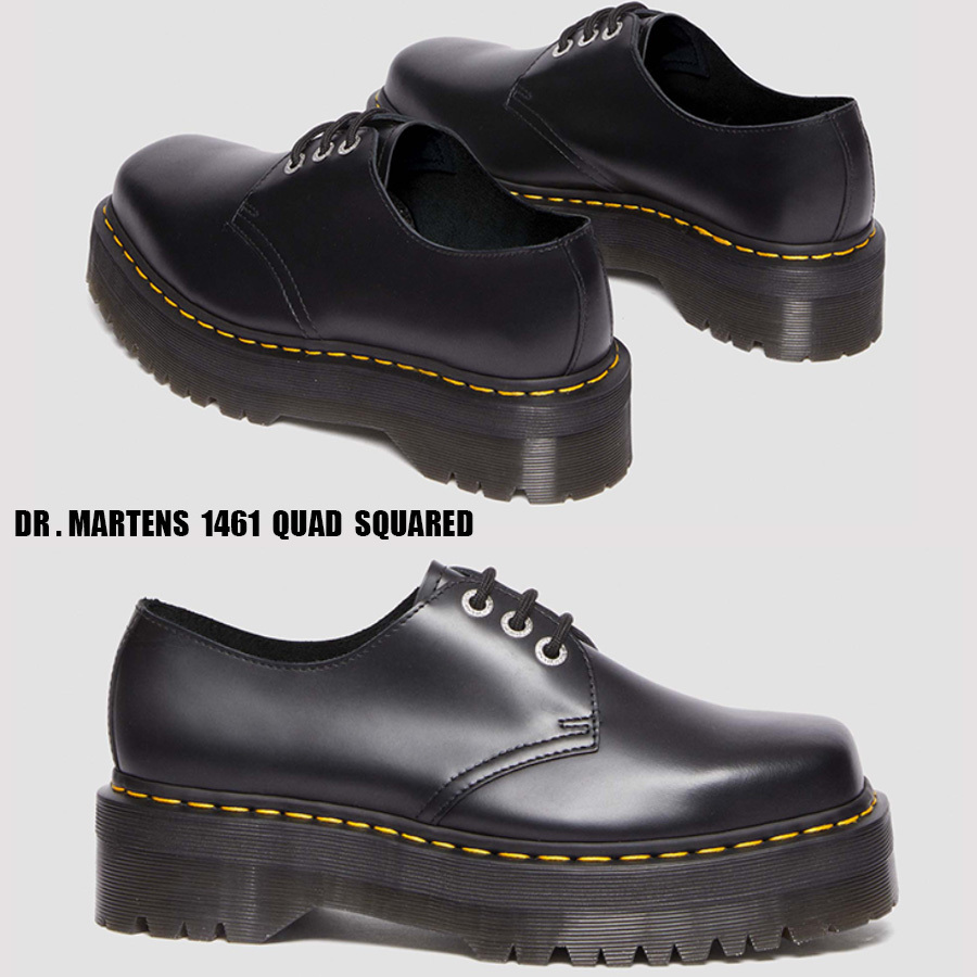 Dr Martens☆1461 QUAD SQUARED☆3ホール☆厚底 (Dr.Martens