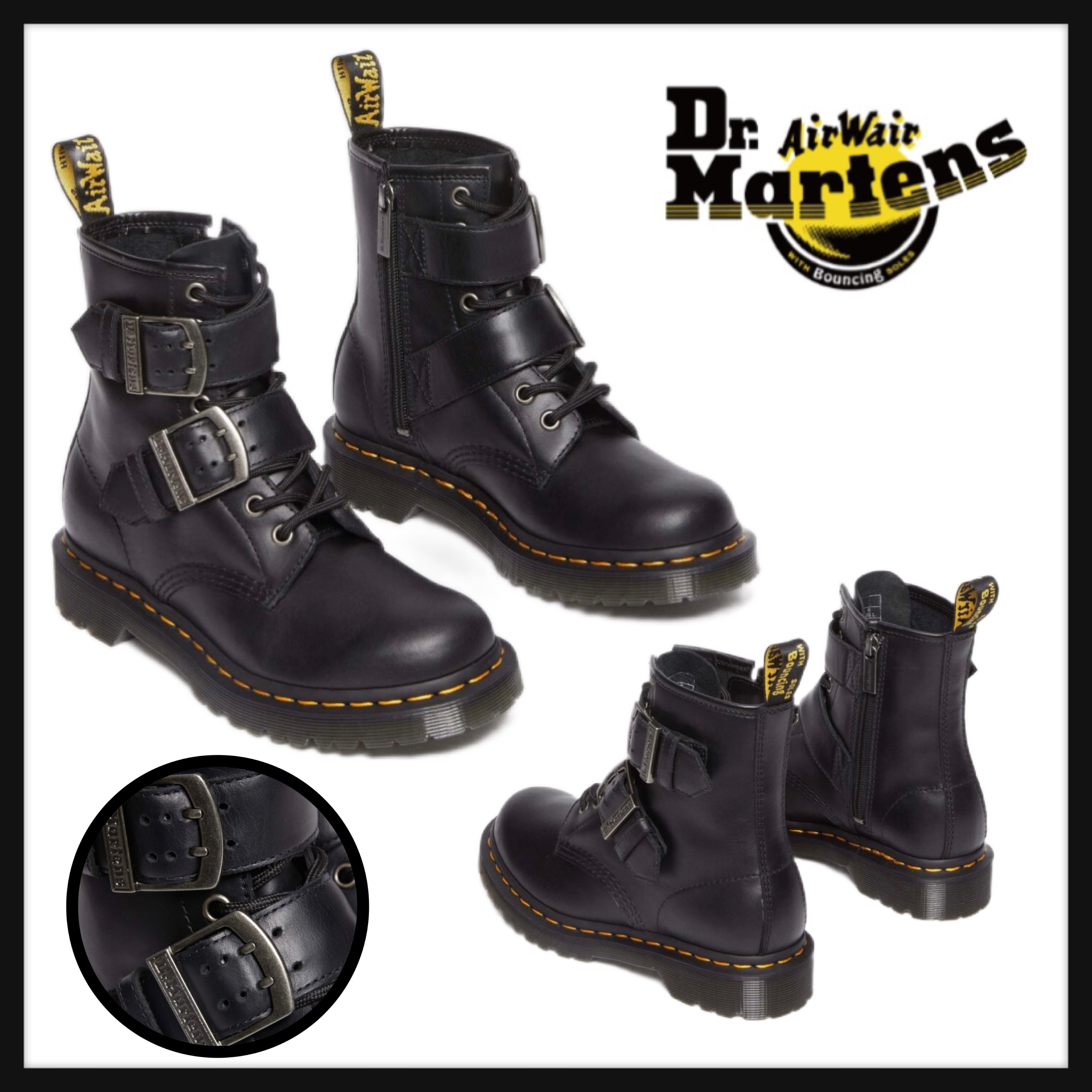 Dr.Martens】1460 バックル プルアップ レザーブーツ 8ホール (Dr