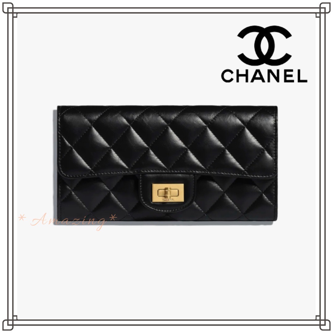 大人の高級感♡CHANELカーフスキン 2.55 フラップ 長財布 (CHANEL/長