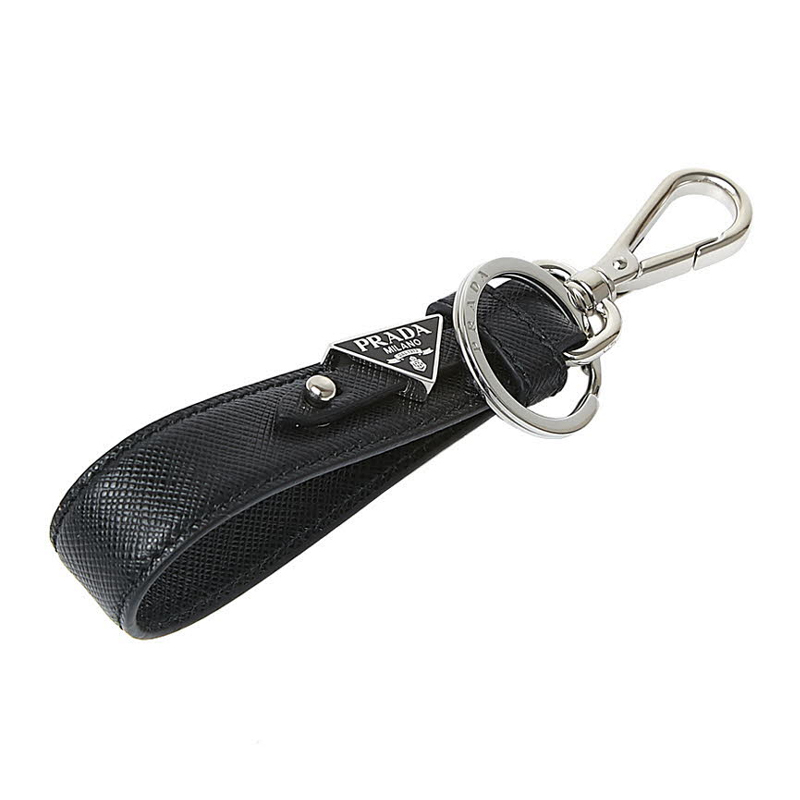☆送料関税込☆PRADA サフィアーノ トライアングル キーリング (PRADA