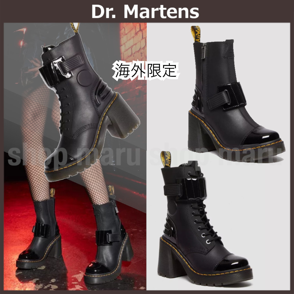 Dr Martens◇海外限定◇GAYA ベルト レザー 厚底 ヒール ブーツ (Dr