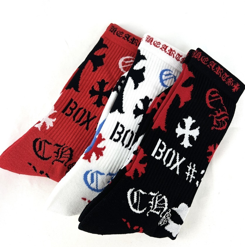CHROME HEARTS クロムハーツ ソックス 靴下 3足セット (CHROME HEARTS