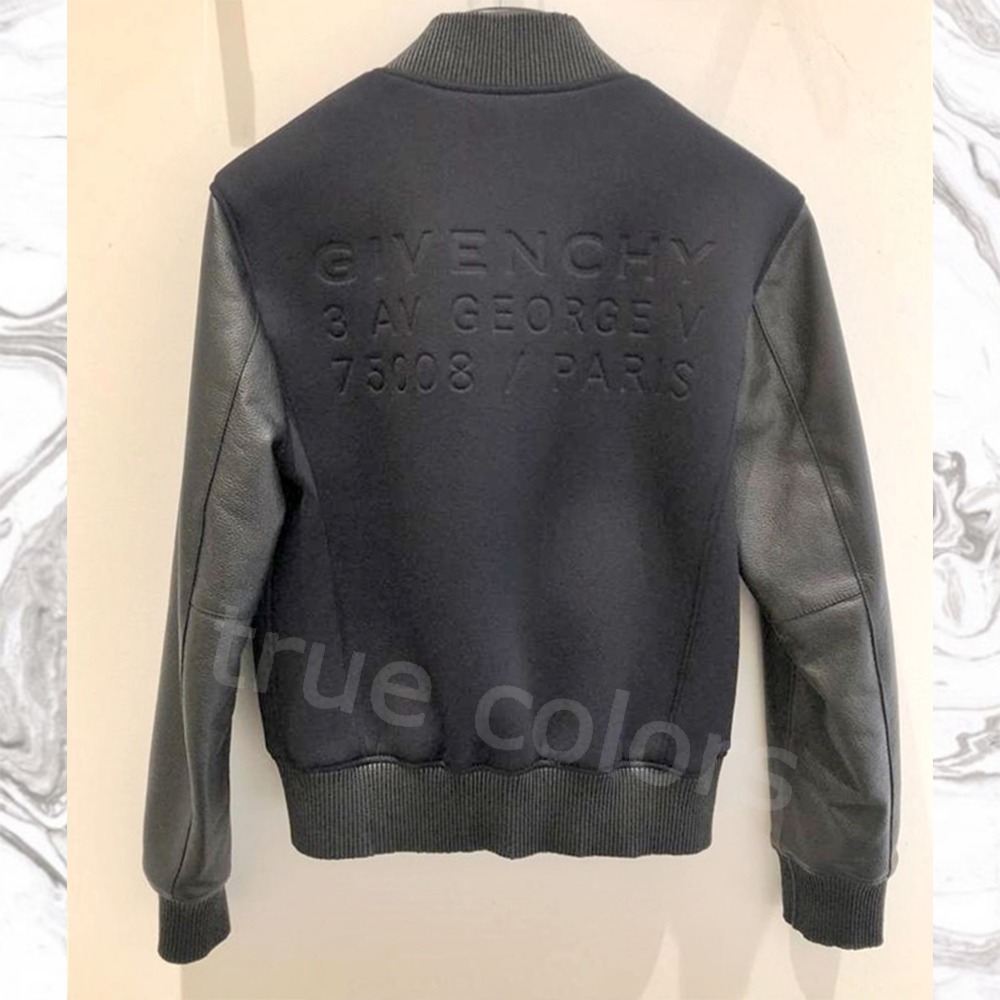 GIVENCHY ジバンシィ エンボスロゴ ボンバージャケット *BLACK