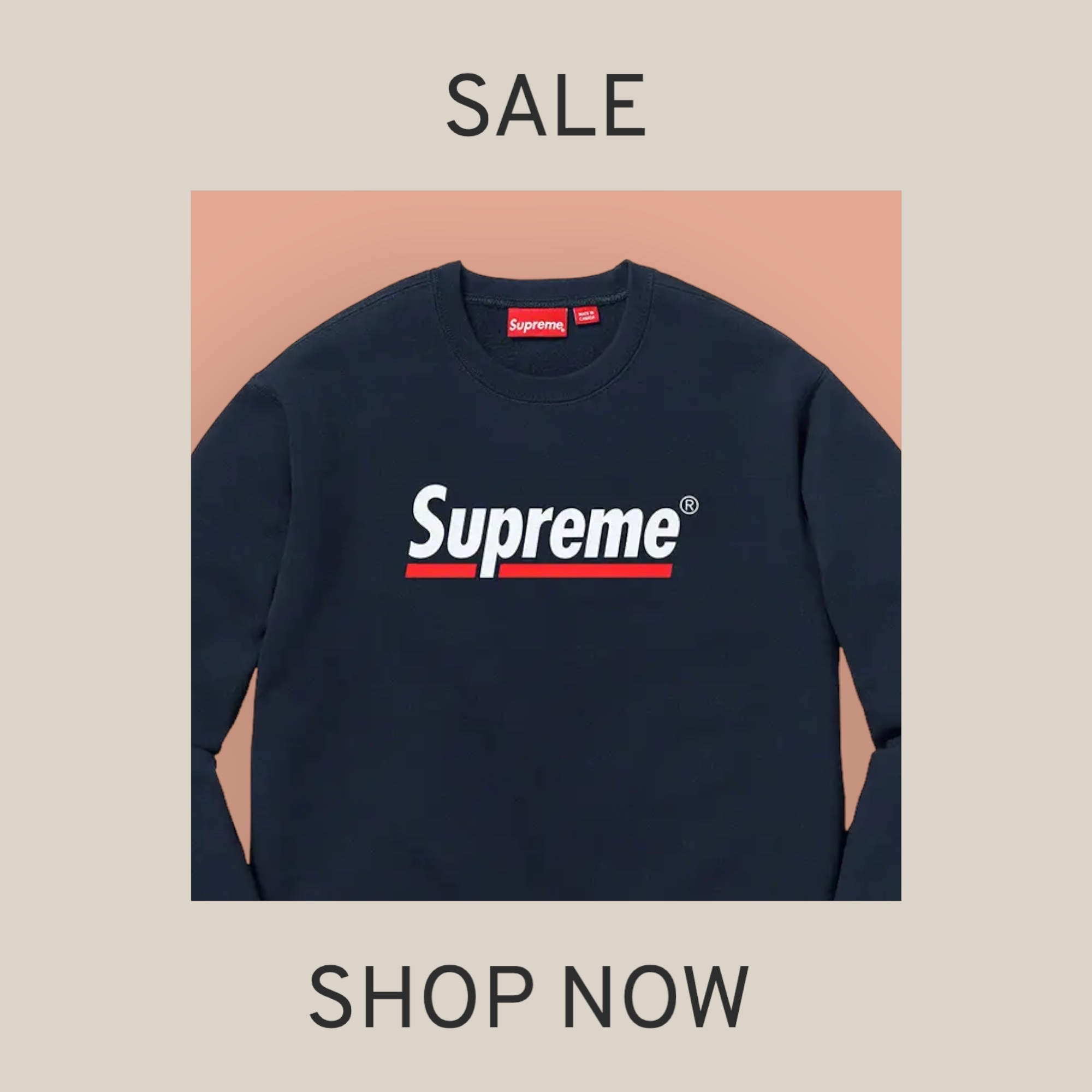 Supreme スウェット トレーナー ホワイト/レッド/ネイビー SUPREME