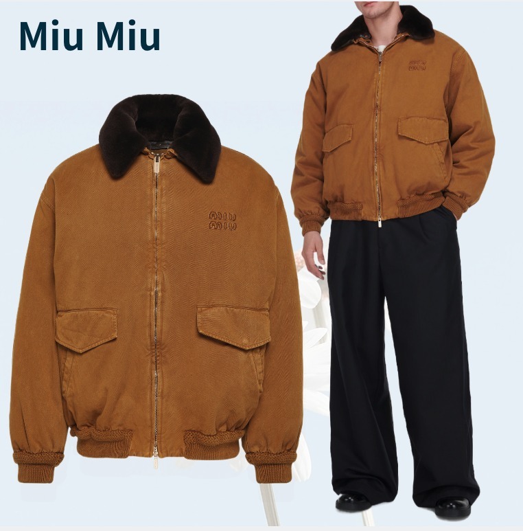 待望のメンズライン☆Miu Miu☆Gabardine down jacket (MiuMiu/ダウン