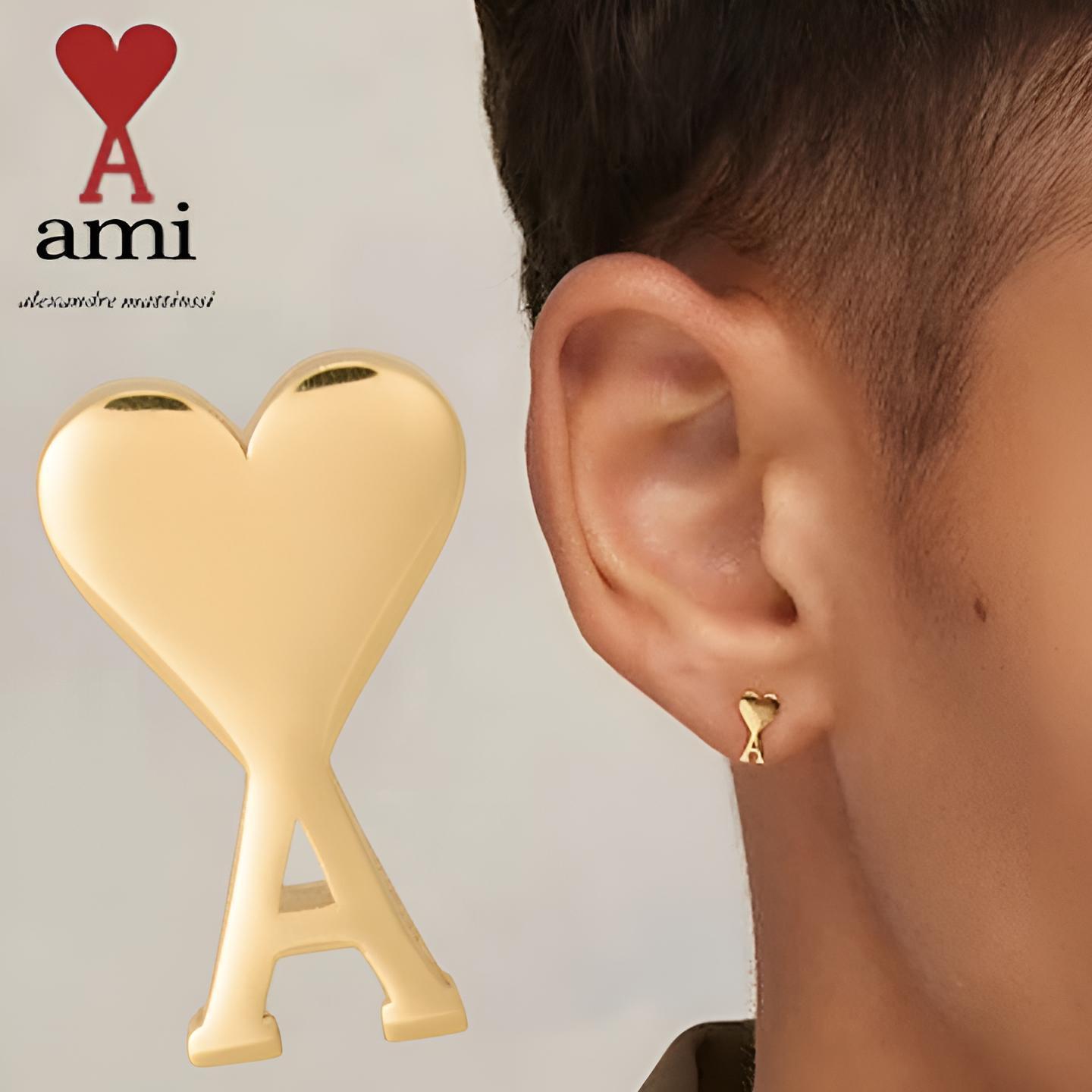 さりげない存在感♪【AMI PARIS】Ami de Coeur シングルピアス (AMI