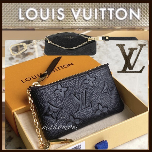 早い者勝ち！LOUIS VUITTON ブラックレザー キーホルダー ルイ