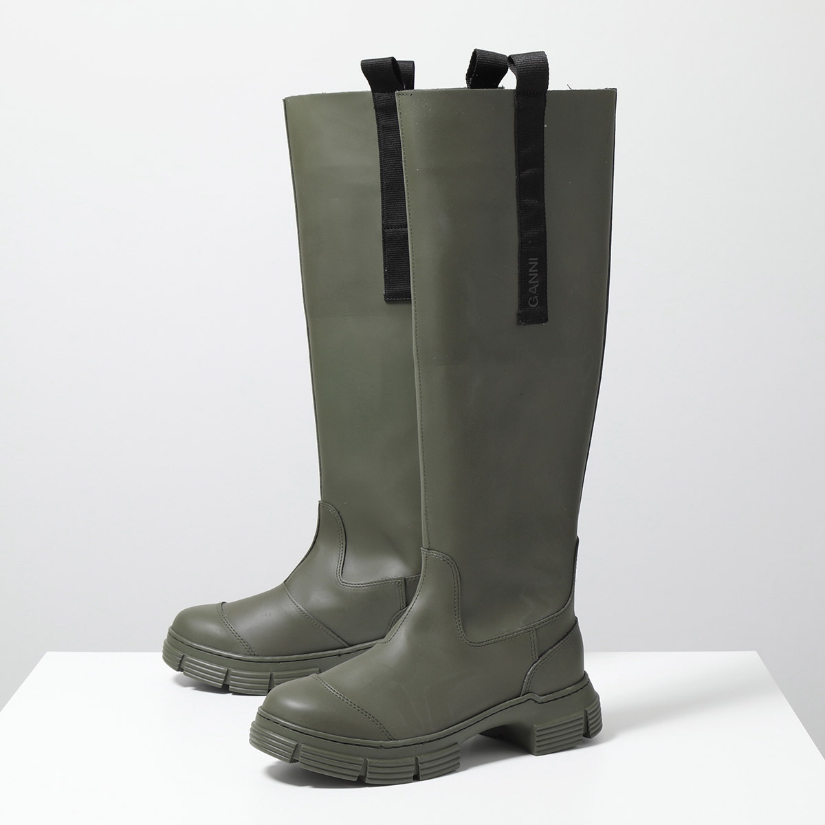 GANNI ロングブーツ Recycled Rubber Country Boot ラバー (Ganni