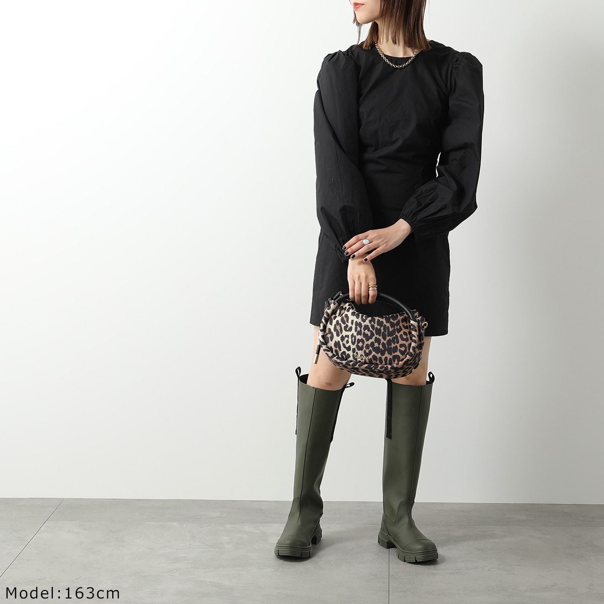 GANNI ロングブーツ Recycled Rubber Country Boot ラバー (Ganni