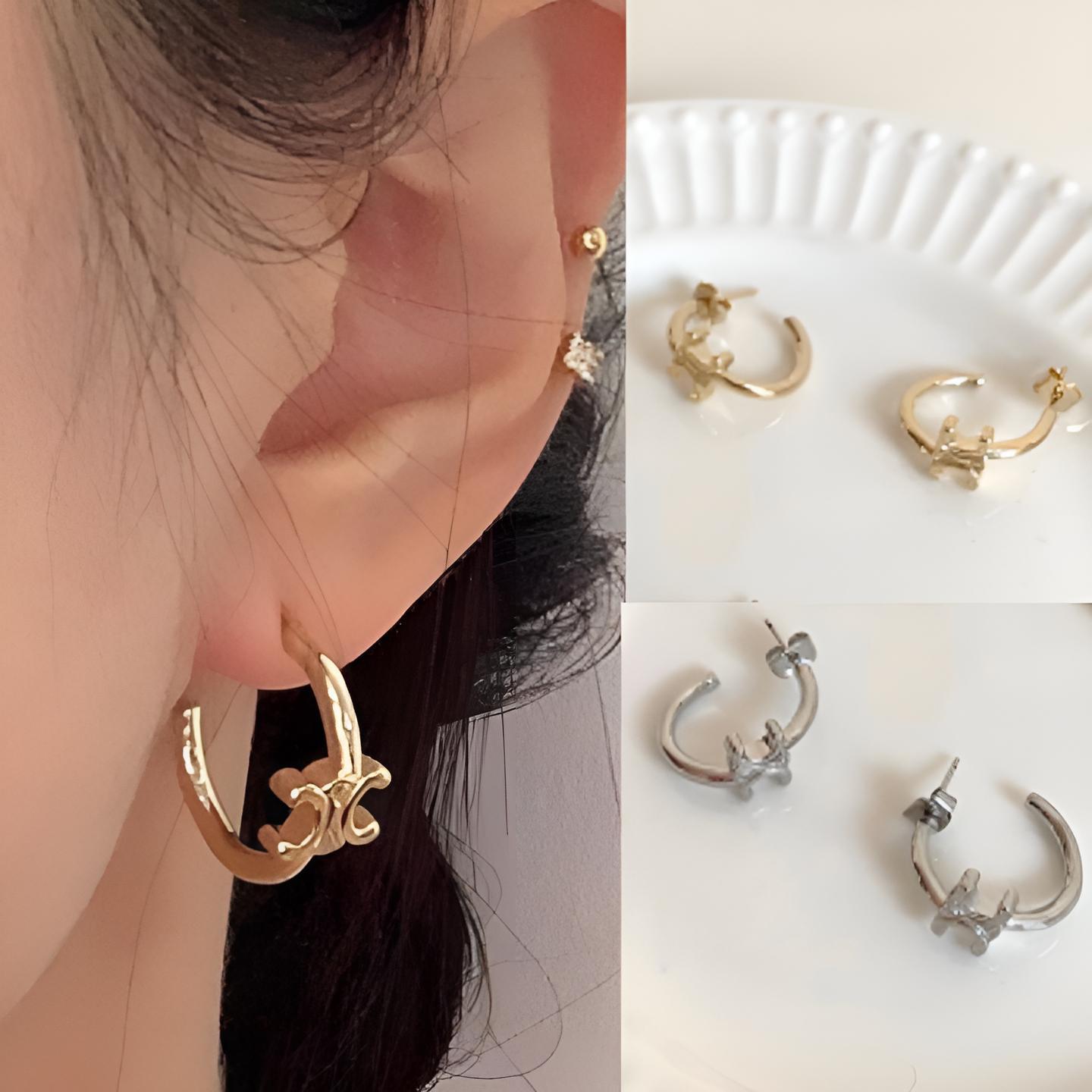 直営店買付【CELINE】トリオンフ アシンメトリックフープ (CELINE