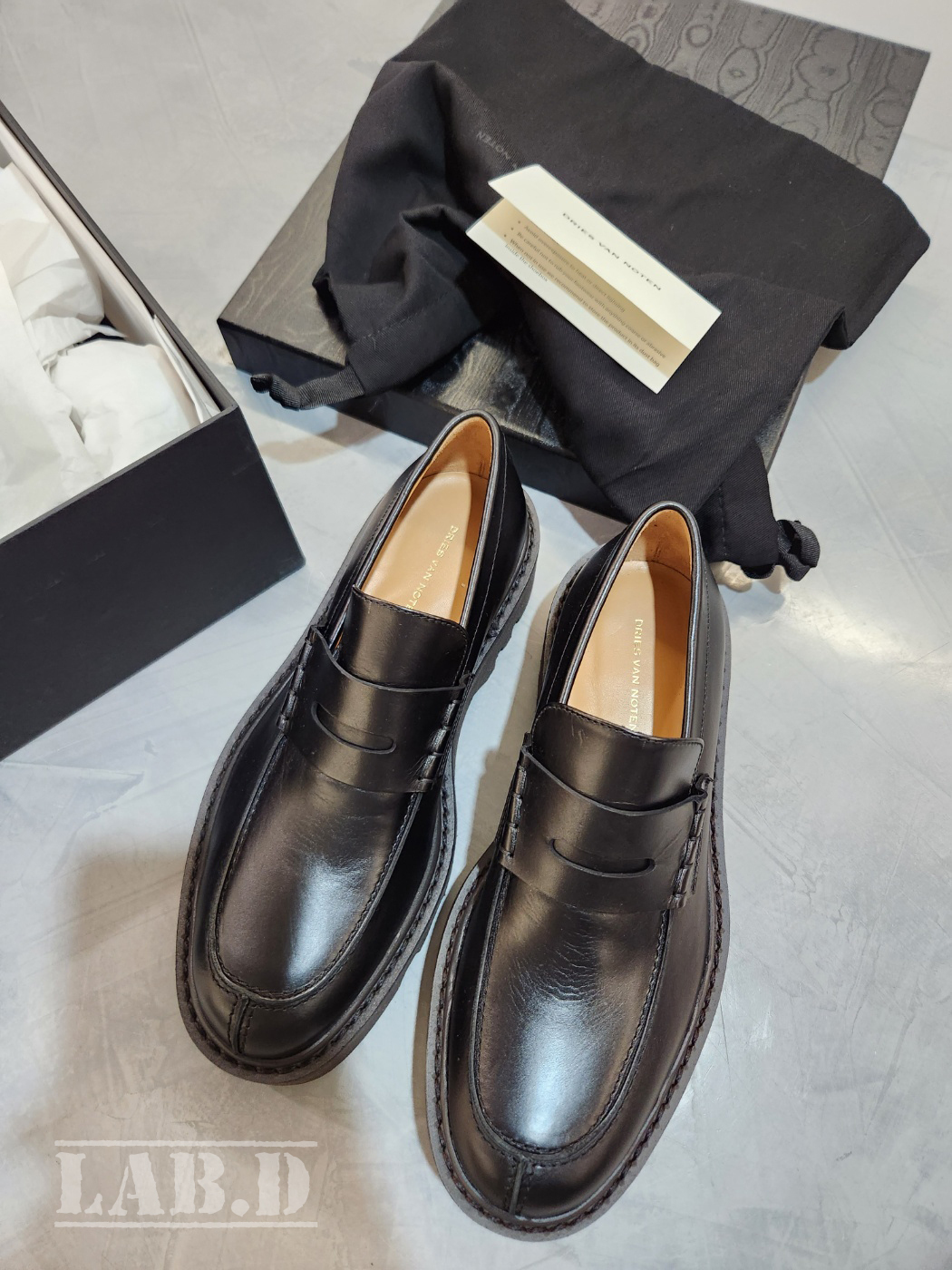DRIES VAN NOTEN | PLATFORM PENNY LOAFERS BLACK ローファー (Dries