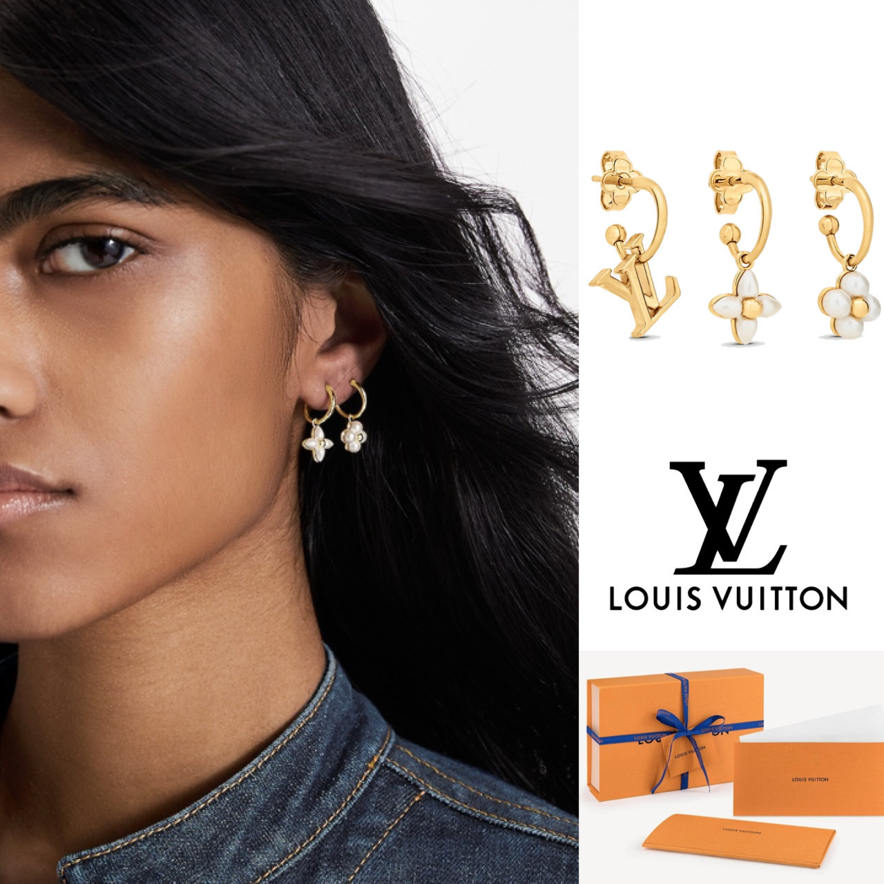 Louis Vuitton ピアス・LV フローラグラム セット3 (Louis Vuitton