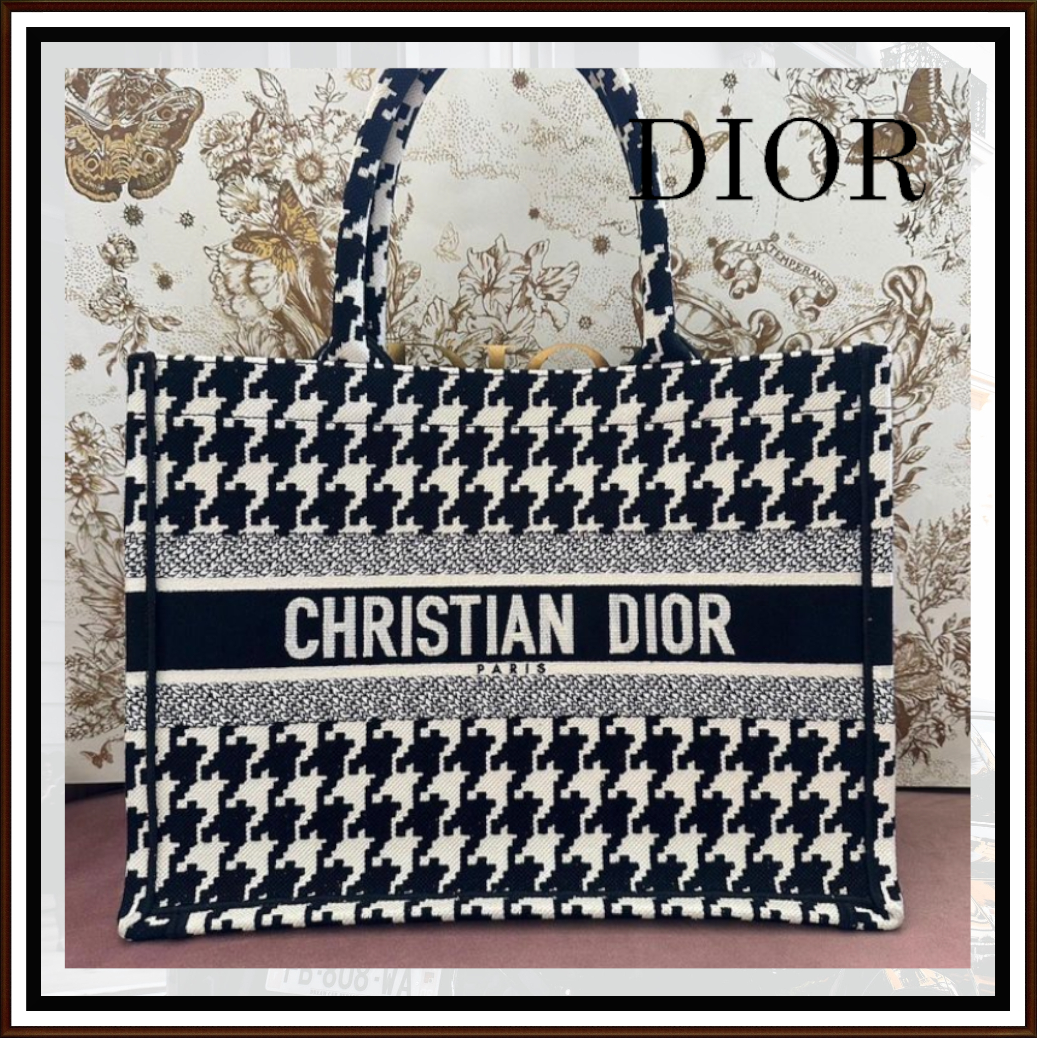 千鳥格子柄が素敵すぎる！】☆ディオール☆トートバッグ (Dior/トート