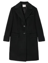 MIU MIU | BLACK SINGLE-BREASTED VELOUR COAT コート (MiuMiu/コート