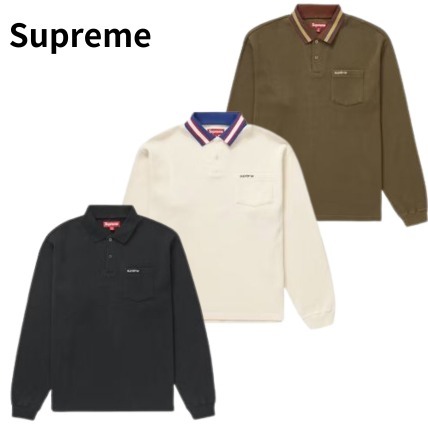 関税込 23AW Week15 Supreme THERMAL L/S POLO (Supreme/ポロシャツ